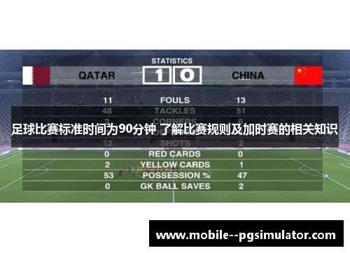 足球比赛标准时间为90分钟 了解比赛规则及加时赛的相关知识